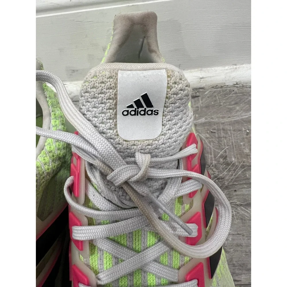 Adidas Running Shoes UltraBoost 2.0 Mens 11 Grey Solar Yellow Pink Sneaker Shoes
